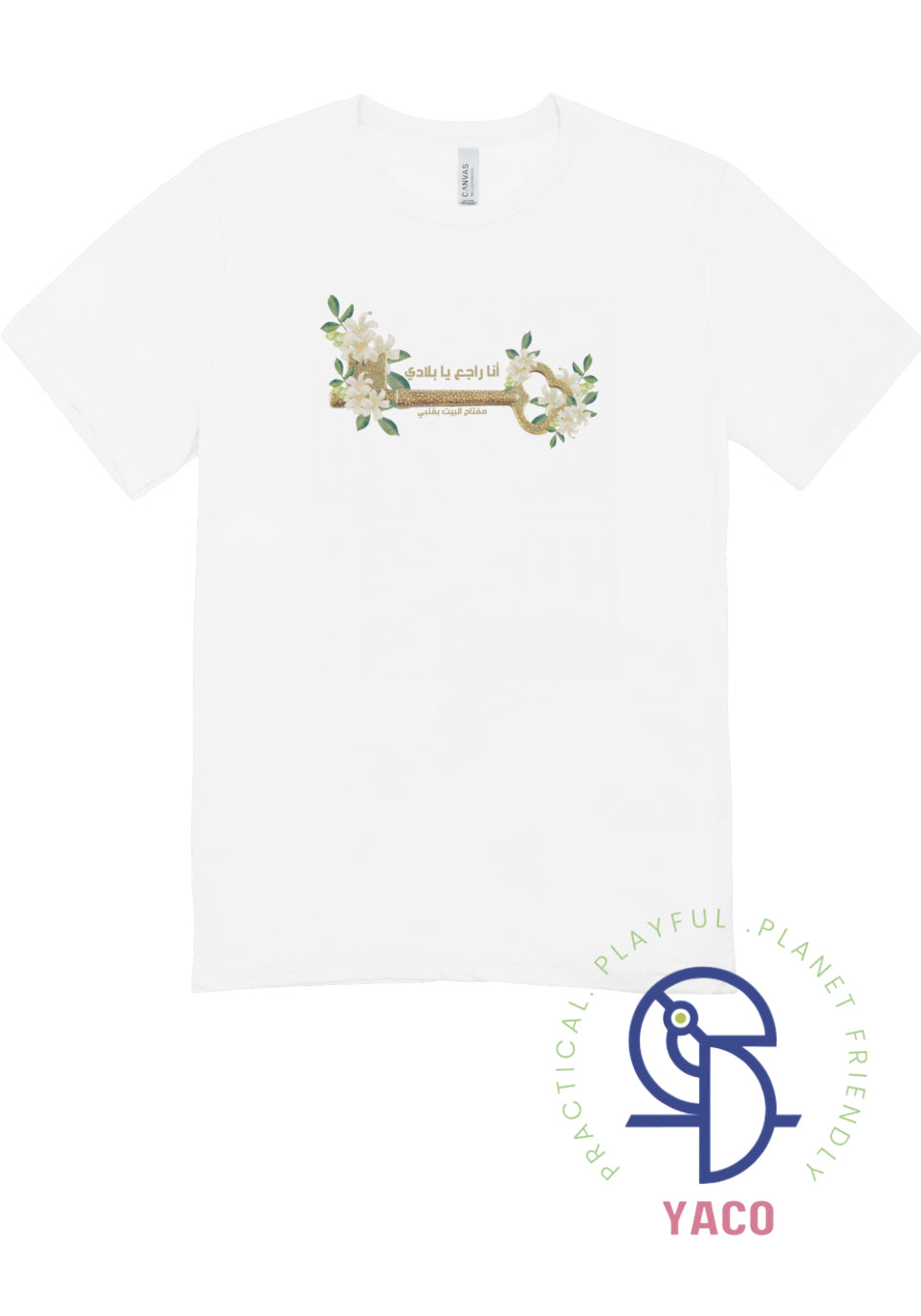 Palestine Key with Jasmine Kids T-Shirt