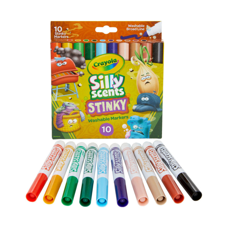 CRAYOLA 10CT SCENTED BROADLINE MARKERS DOUBLE TIPS