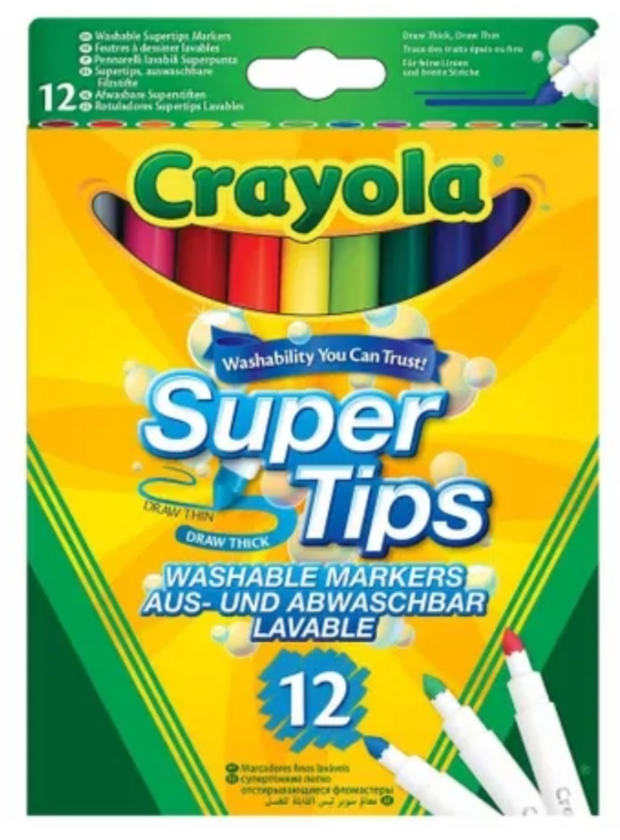 Crayola 12 Supertips Washable Markers