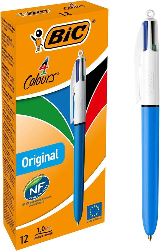Bic 4 Colours Mini Ballpoint Pen Pack of 12