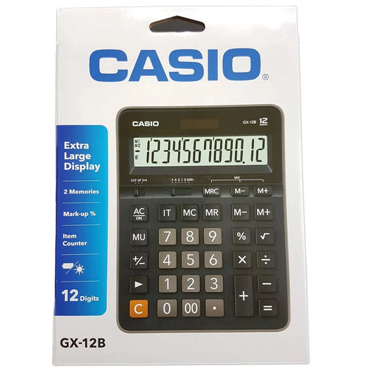 Genuine Casio GX-12B Value Series Desktop Type Calculator 12-digit Solar/Battery