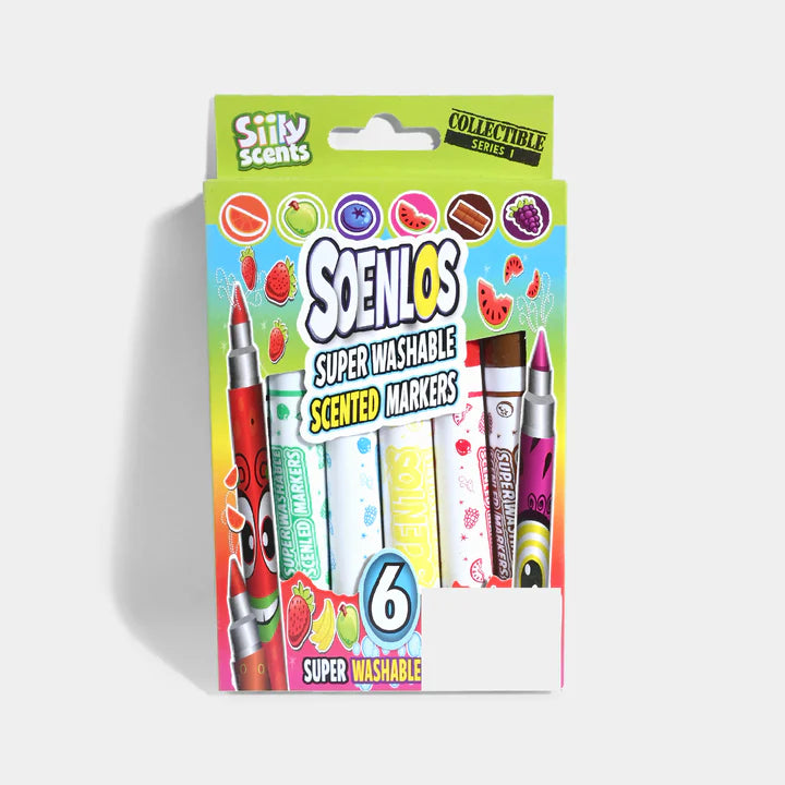 Soenlos Washable and Scented Markers (Pack of 6)