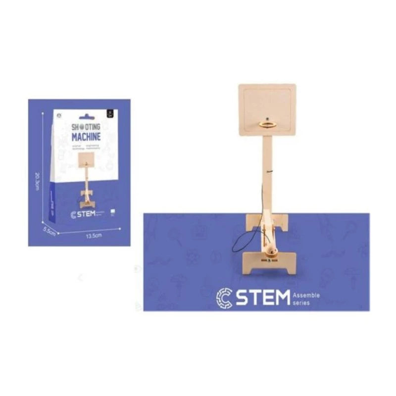 STEM Assemble Kit – Wooden Basketball Shooting Machine for Kids