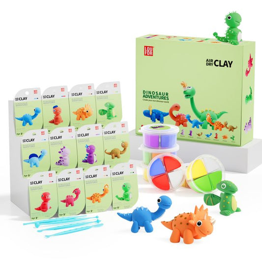 LOUFOR Air Dry Clay Kit – Dinosaur Adventures