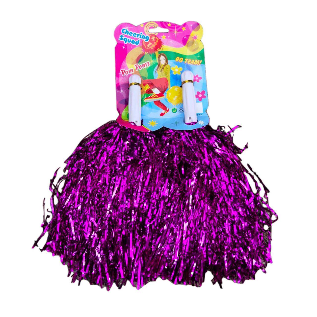 handle Pink Cheerleader Pom Poms