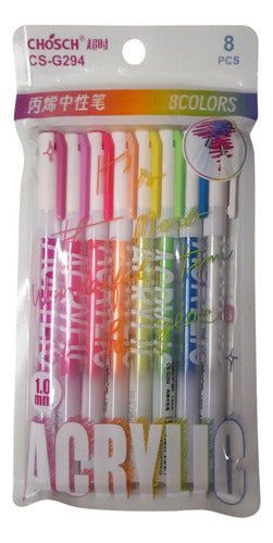 CHOSCH 8 Colors Gel Pens 0.5mm