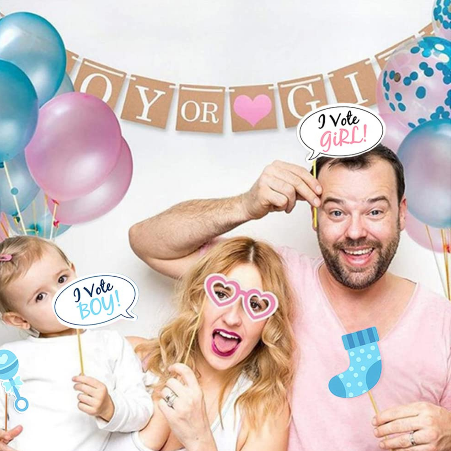 Photo Booth Props- Gender Reveal
