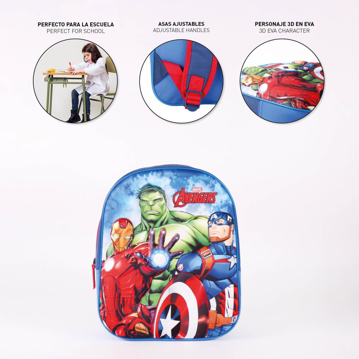 Cerda - Kids Backpack - 3D Avengers | 3D سيردا - حقيبة ظهر للأطفال - أفنجرز