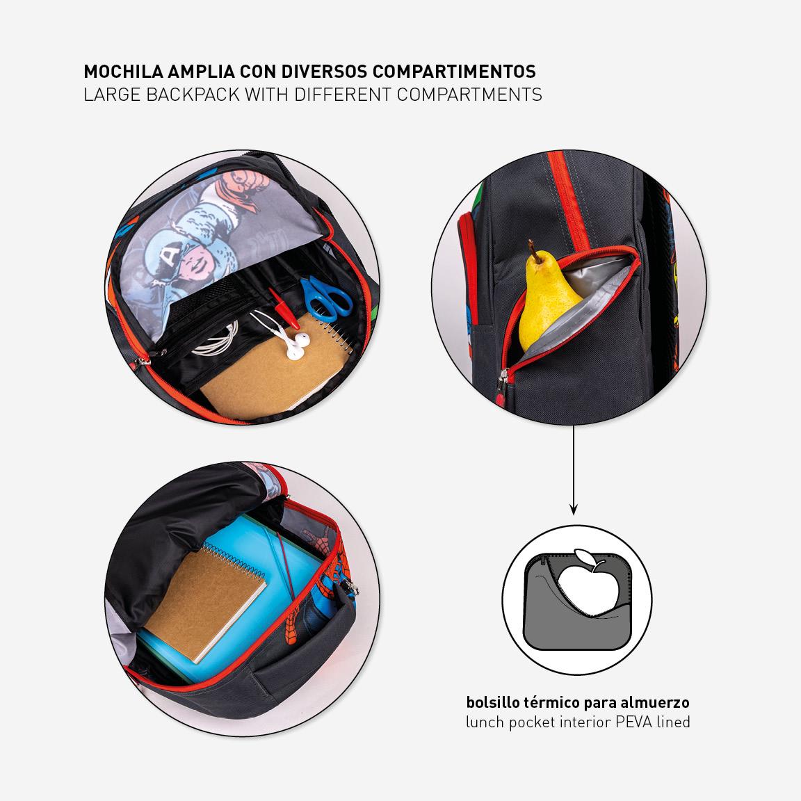 Cerda - Backpack School Medium 42 Cm - Avengers | سيردا - حقيبة ظهر مدرسية متوسطة 42 سم - أفنجرز