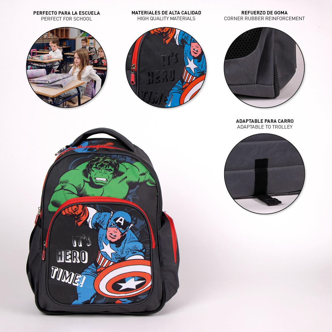 Cerda - Backpack School Medium 42 Cm - Avengers | سيردا - حقيبة ظهر مدرسية متوسطة 42 سم - أفنجرز