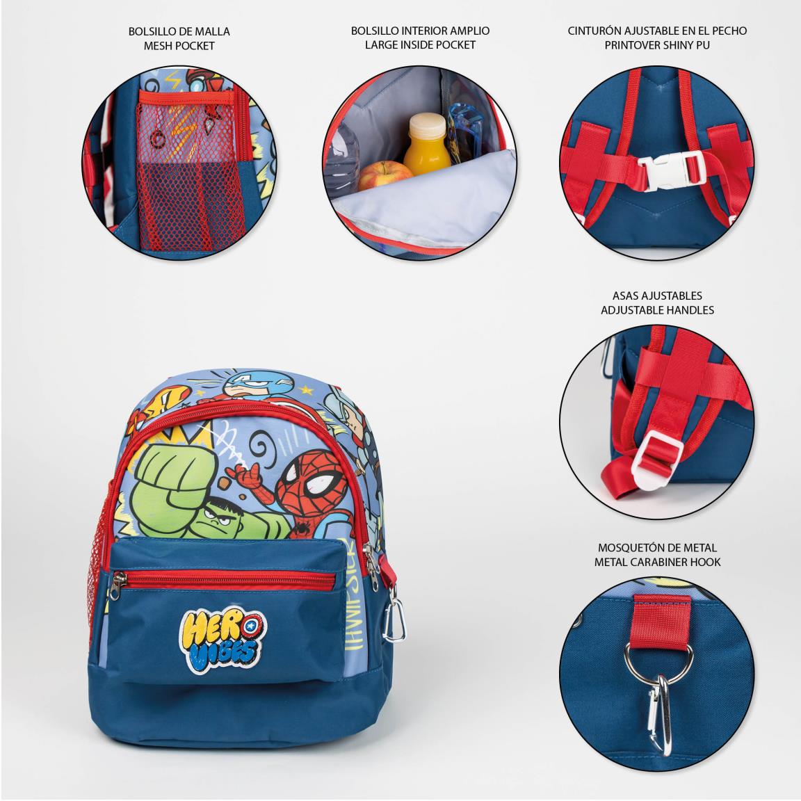 Cerda - Kids Backpack - Trekking Avengers | سيردا - حقيبة ظهر للأطفال - بتصميم تريكينغ أفينجرز