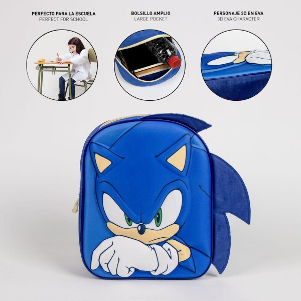 Cerda - Kids Backpack - 3D Applications Sonic |3D سيردا - حقيبة ظهر للأطفال - بتصميم سونيك