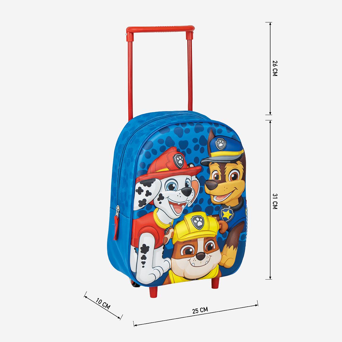 Cerda - Kids Backpack Trolley - 3D Paw Patrol | سيردا - حقيبة ظهر للأطفال بعجلات - 3D باو باترول