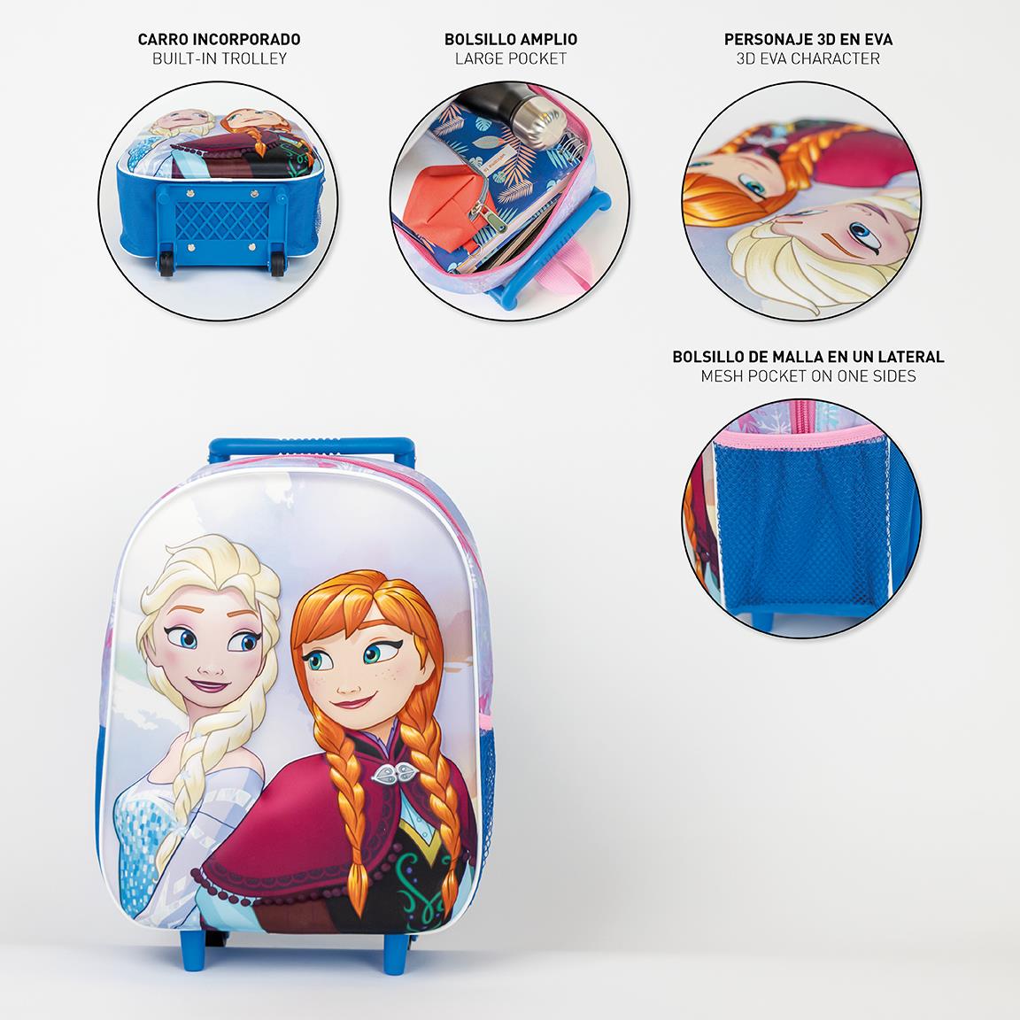 Cerda - Kids Backpack Trolley - 3D Frozen | سيردا - حقيبة ظهر للأطفال بعجلات - 3D فروزن