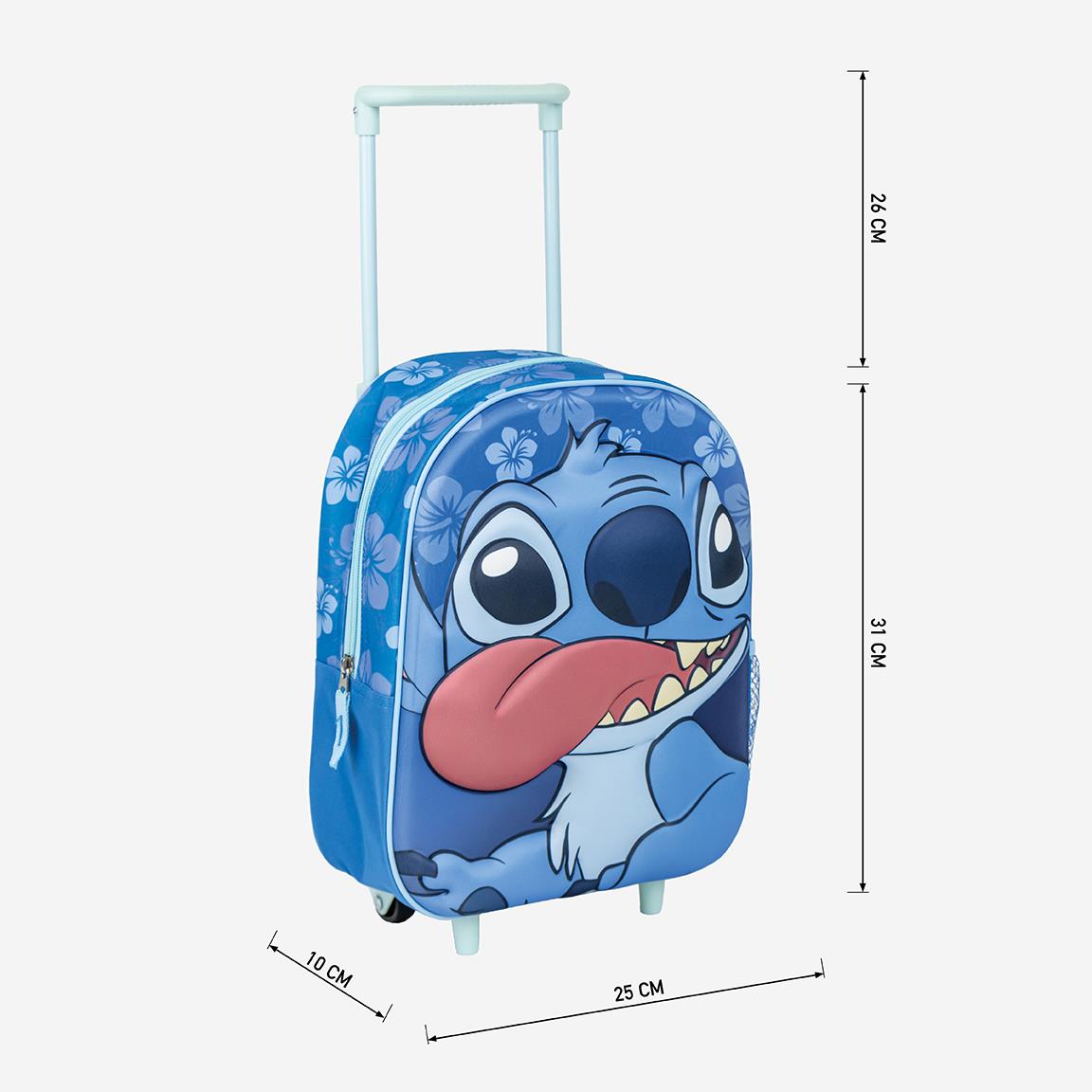 Cerda - Kids Backpack Trolley - 3D Stitch | سيردا - حقيبة ظهر للأطفال بعجلات - 3D ستيتش