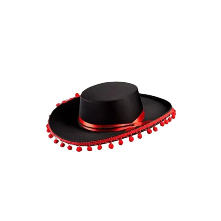 Spanish Hat – Traditional Flamenco Style Hat for Costumes, Parties & Cultural Events قبعة إسبانية – قبعة تقليدية مستوحاة من الفلامنكو للحفلات والفعاليات الثقافية