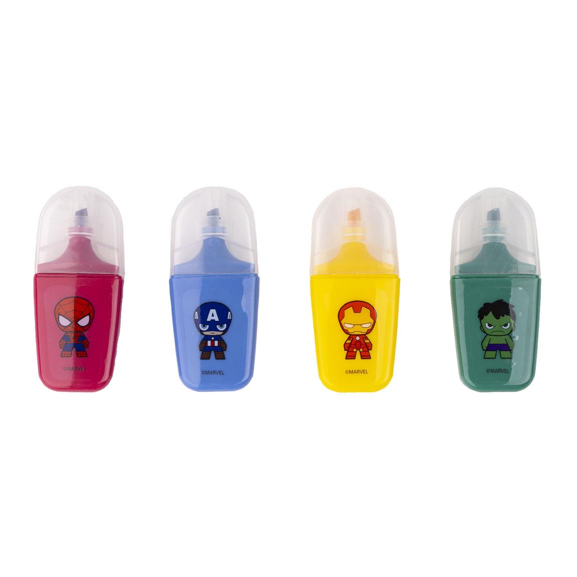 Cerda - Fluor Markers Pack X4 - Avengers | سيردا - مجموعة ماركرات فلورية - 4 أقلام - أفنجرز