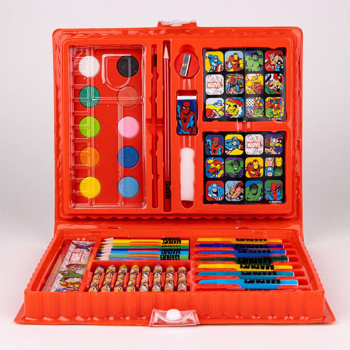 Cerda - Coloring Stationery Set Box Marvel | سيردا - مجموعة أدوات تلوين صندوق مارفل