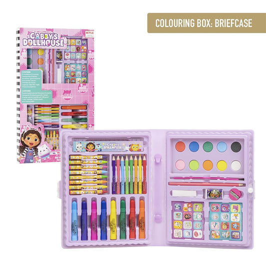 Cerda - Coloring Stationery Set Box Gabby's Dollhouse | سيردا - مجموعة أدوات تلوين صندوق جابي دول هاوس