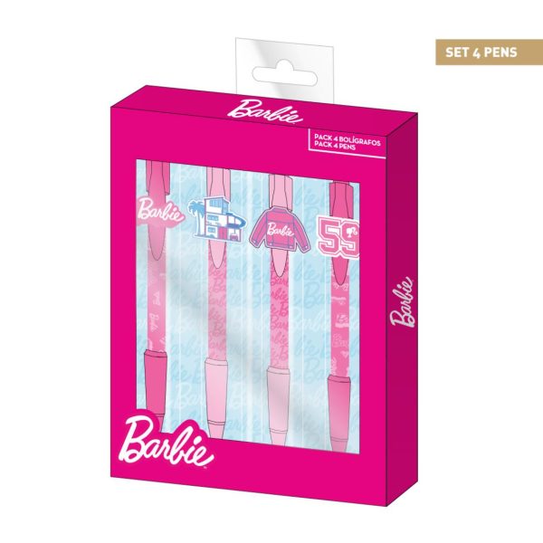 Cerda - Pen Pack X4 - Barbie | سيردا - مجموعة أقلام باربي - 4 أقلام