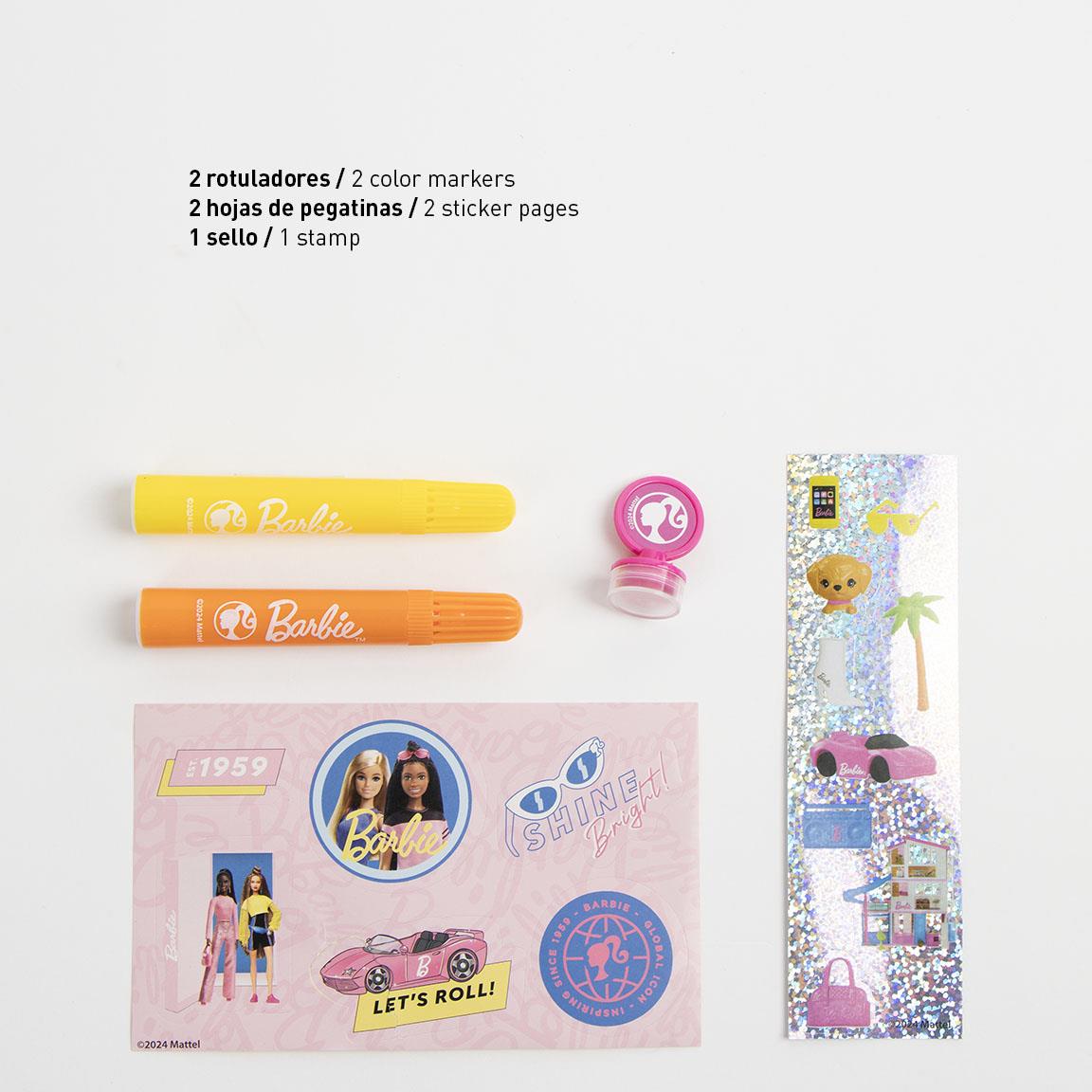 Cerda - Coloring Stationery Set Display Barbie | سيردا - مجموعة أدوات تلوين عرض باربي