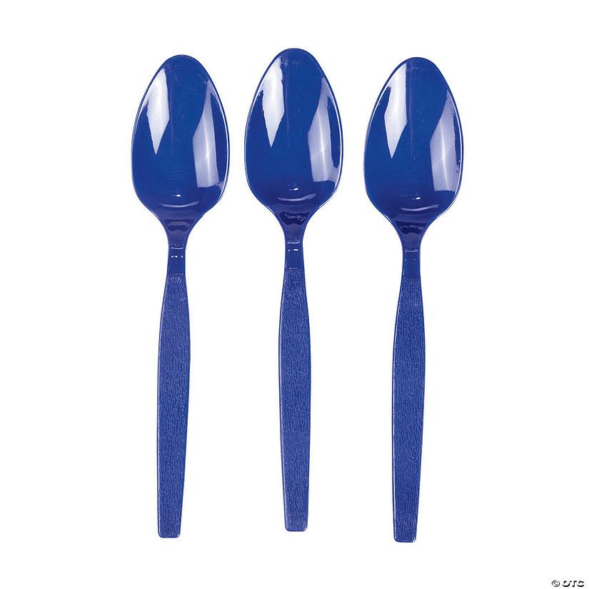 Navy Blue Plastic Spoons – 20 PCS, Disposable Party Cutlery, Elegant & Durable Design for Birthdays, Events & Celebrations ملاعق بلاستيك نيلي – 20 قطعة، أدوات طعام للاستعمال مرة واحدة، تصميم أنيق ومتین للحفلات والمناسبات