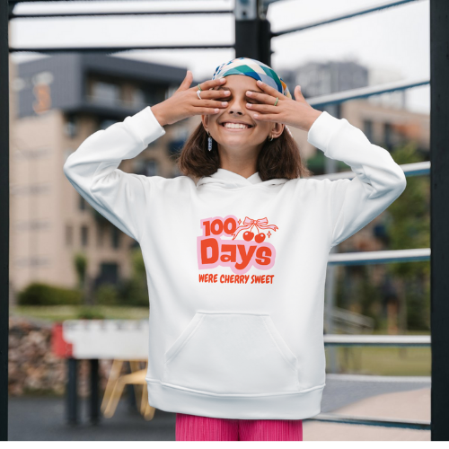 100 Days Hoodie - cherry