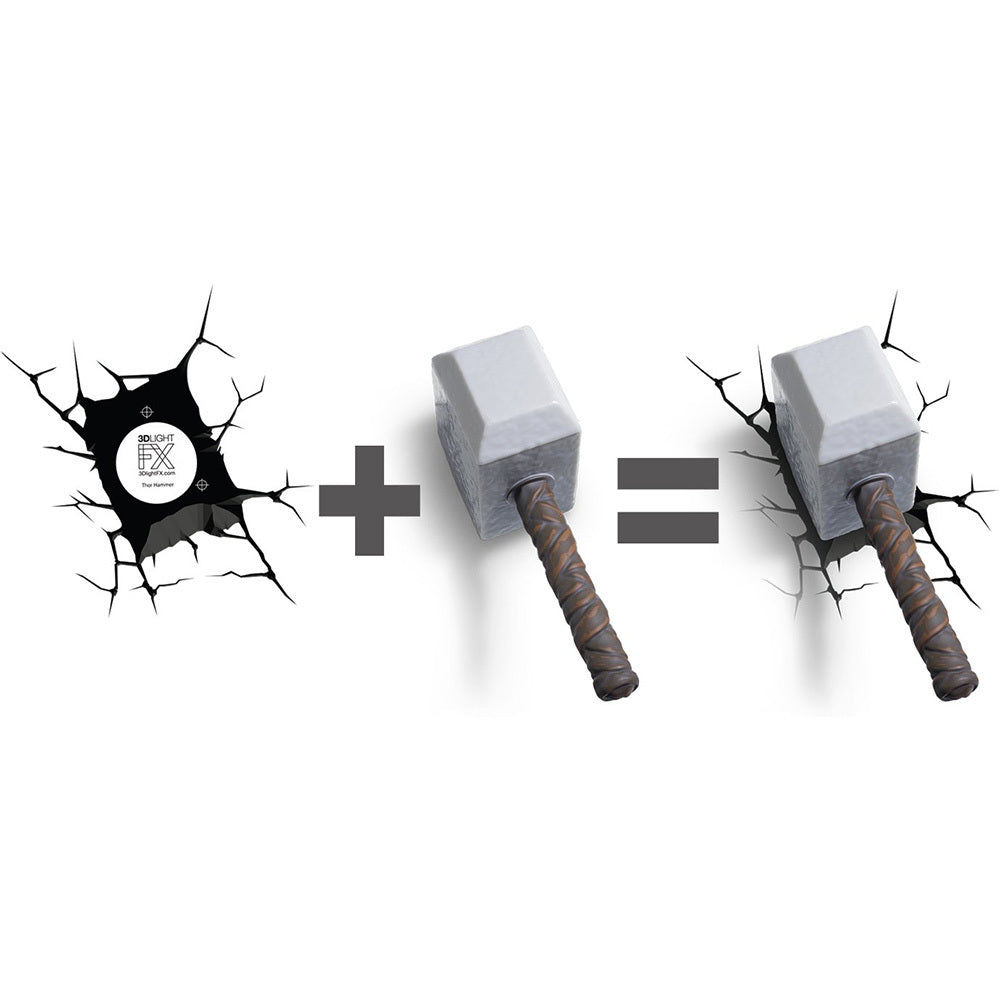 The Source - 3Dl - Marvel Thor Hammer Light | 3Dl - ذا سورس - ضوء مطرقة ثور من مارفل