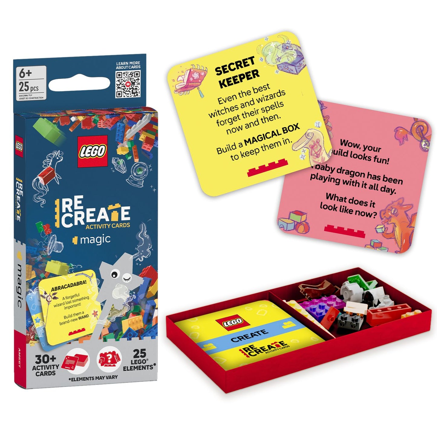 LEGO Serries Re Create Acthvity Cards : Magic - 25 Pcs -