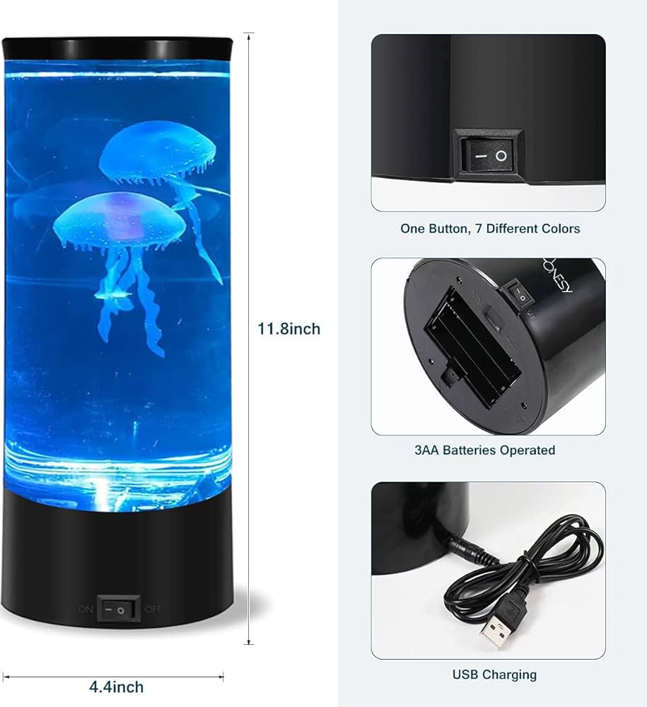 The Source - Round Mini Jellyfish Lamp | ذا سورس - مصباح قنديل البحر الصغير المدور