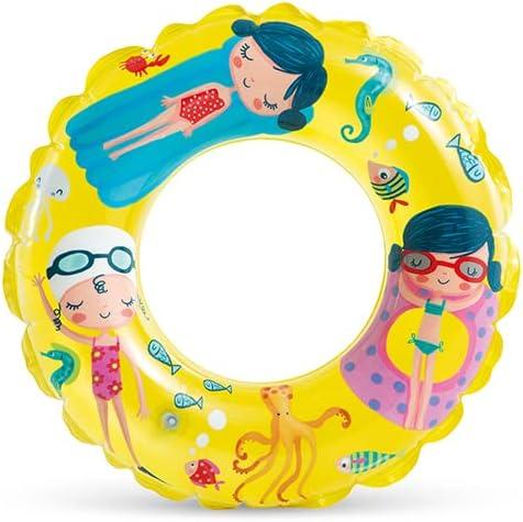 Intex Inflatable Transparent Ring Swim Tube (Girl) 6 to 10 years