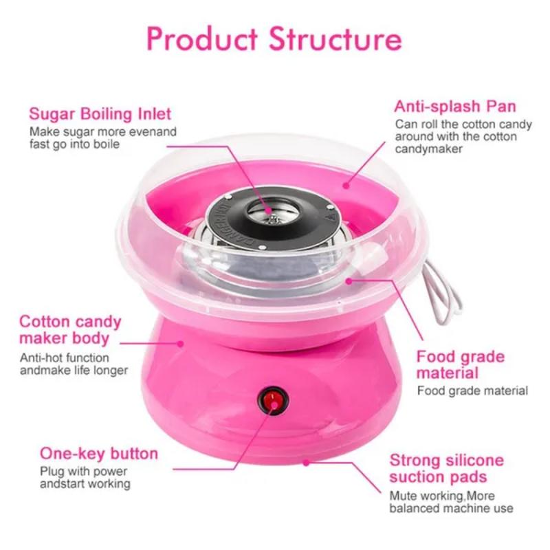 The Source - Candy Floss Maker - Pink - UK Plug | ذا سورس - صانع شعر البنات - وردي مع قابس ثلاثي