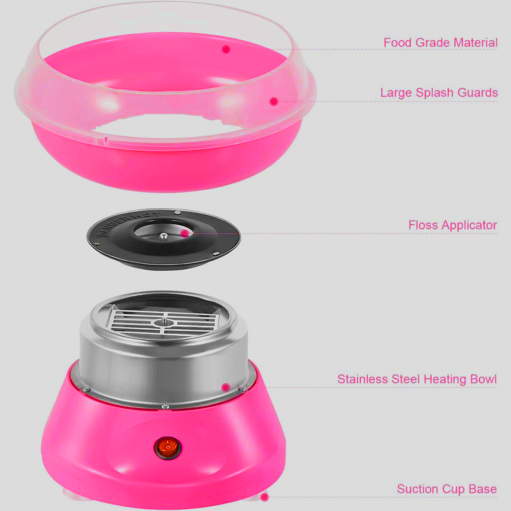 The Source - Candy Floss Maker - Pink - UK Plug | ذا سورس - صانع شعر البنات - وردي مع قابس ثلاثي
