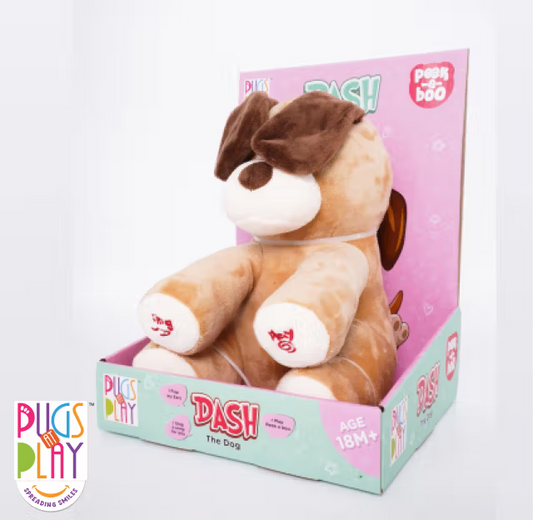 PUGS AT PLAY - PEEK A BOO DASH 10IN لعبة الكلب داش المحشو