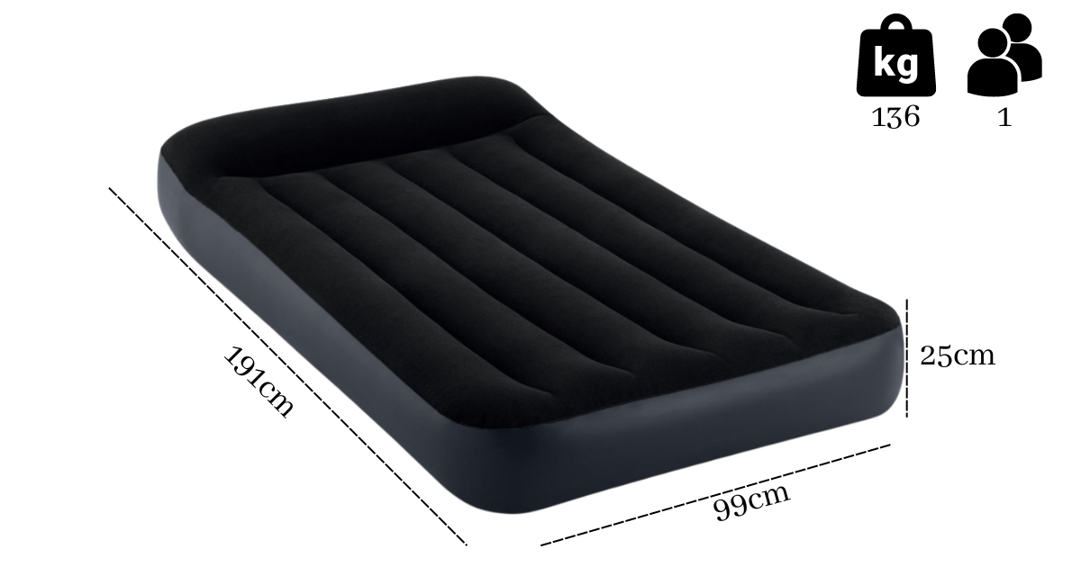 TWIN DURA-BEAM PILLOW REST CLASSIC AIRBED 191 x 99 x 25 см