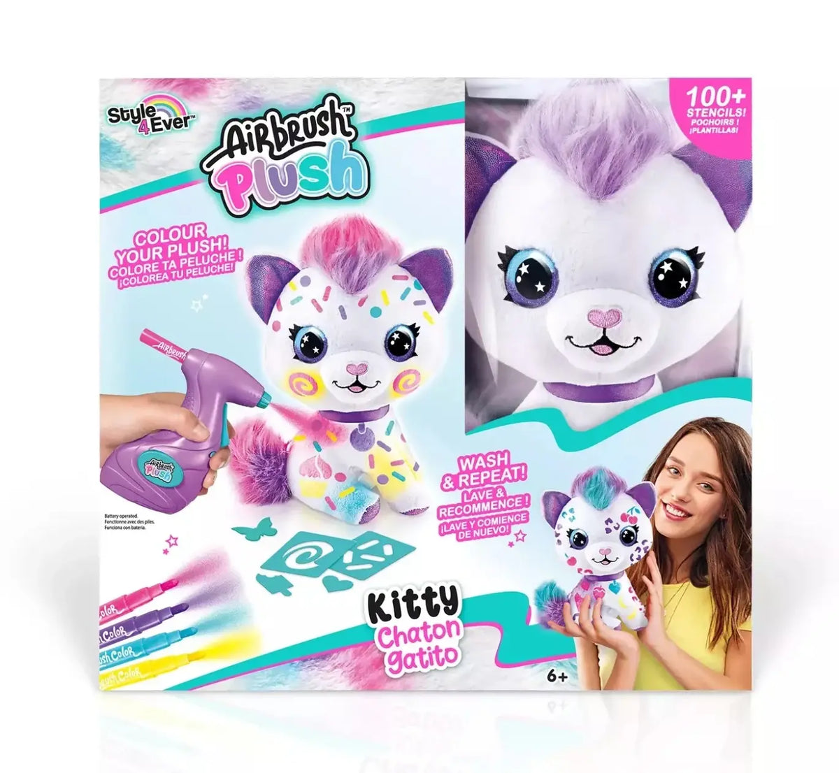 Kitty Airbrush Plush With Spray