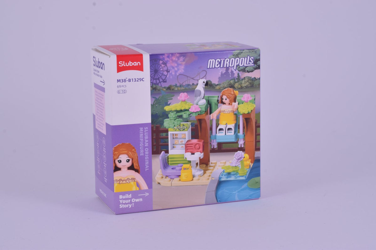 Sluban Building Blocks - Metropolis-Girl-4 Types (8 Boxes in 1 Display Box)
