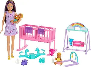 BRB Nursery Playset – Cute Baby Care Playset for Imaginative Role Play | طقم حضانة للأطفال للعب التمثيلي ورعاية الدمى