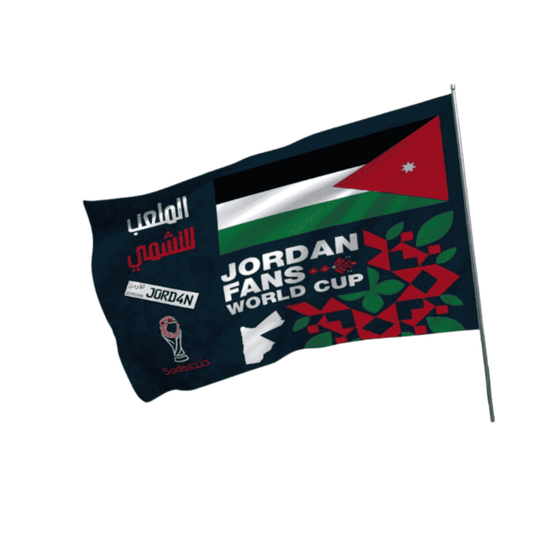 JORDAN World Cup 2026 Fans Car Flag Dark Blue 30cm*40cm علم سيارة الأردن – كأس العالم 2026 (أزرق داكن) 30 × 40 سم