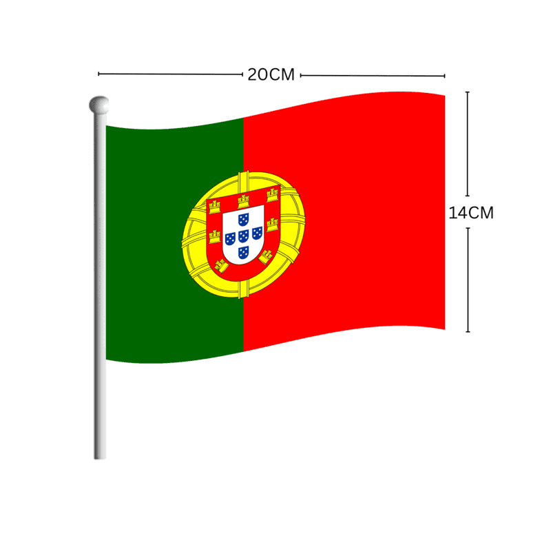 PORTUGAL Flag Stick 14CM*20CMعلم البرتغال على عصا 14 × 20 سم