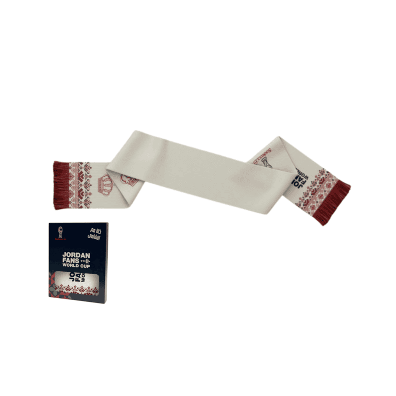 JORDAN World Cup 2026 Fans Ketan Scarf Beige وشاح كتان لمشجعي الأردن – كأس العالم 2026 (بيج)