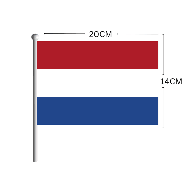 علم هولندا على عصا 14 × 20 سم NETHERLANDS Flag Stick 14CM*20CM