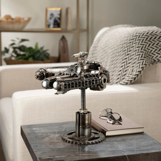 Metal Art - 10" Millennium Falcon Inspired Recycled Metal Art