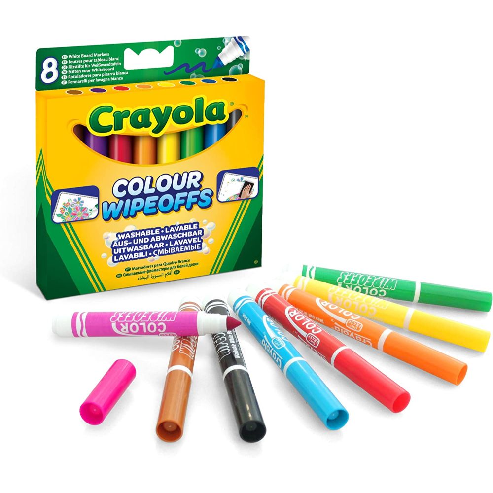 Crayola 8 Rainbow Color Wipeoff Pens