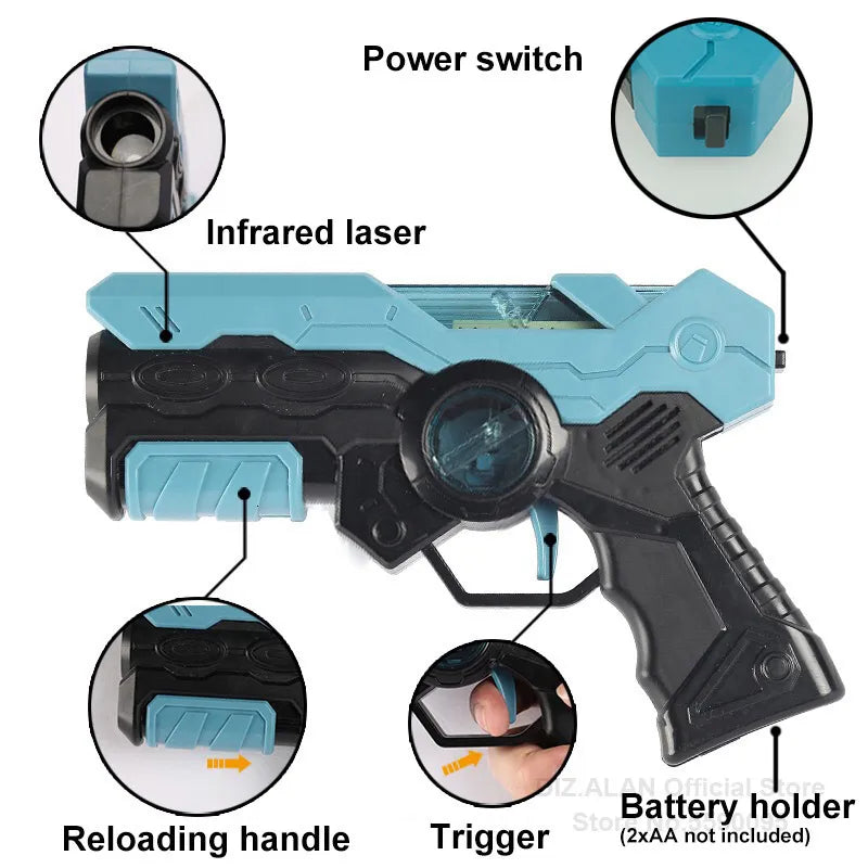 The Source - 2 Player Laser Game - Age 6+ | ذا سورس - لعبة مسدسات الليزر الضوئية- عدد اللاعبين 2 - العمر 6+