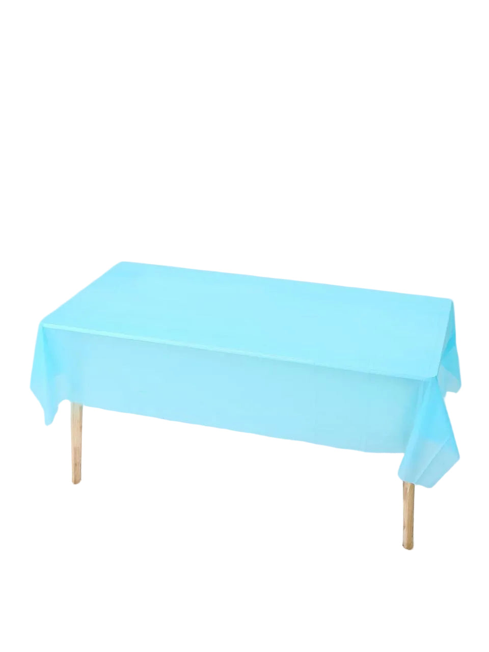 Foil Table Cover – 1 PCS, baby blue , 137×183 cm Metallic Disposable Tablecloth, Waterproof Party Table Decoration مفرش طاولة فويل – قطعة واحدة، ازرق فاتح، قياس 137×183 سم، غطاء طاولة معدني مقاوم للماء للحفلات