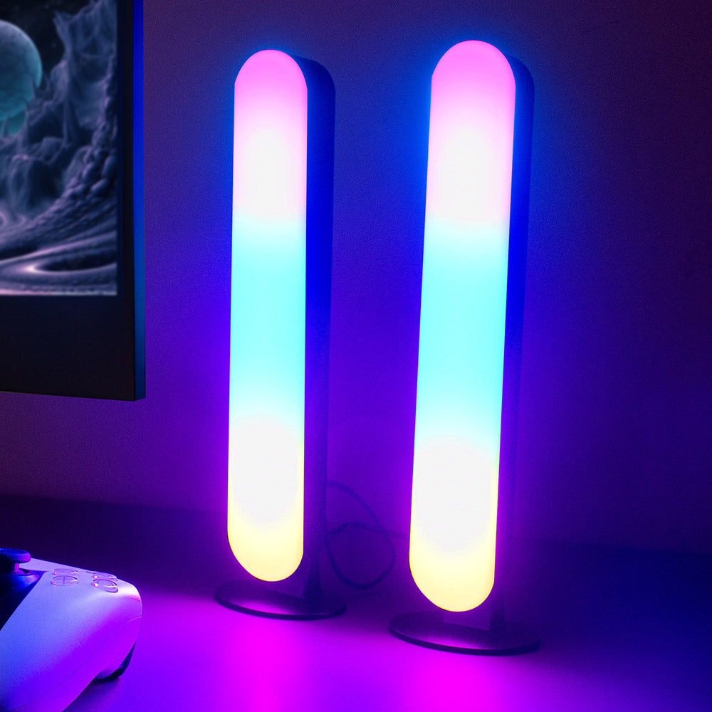 The Source - Set Of 2 Sound Activated Led Light Bars | ذا سورس - مجموعة من 2 شريط ضوء LED مفعّل بالصوت