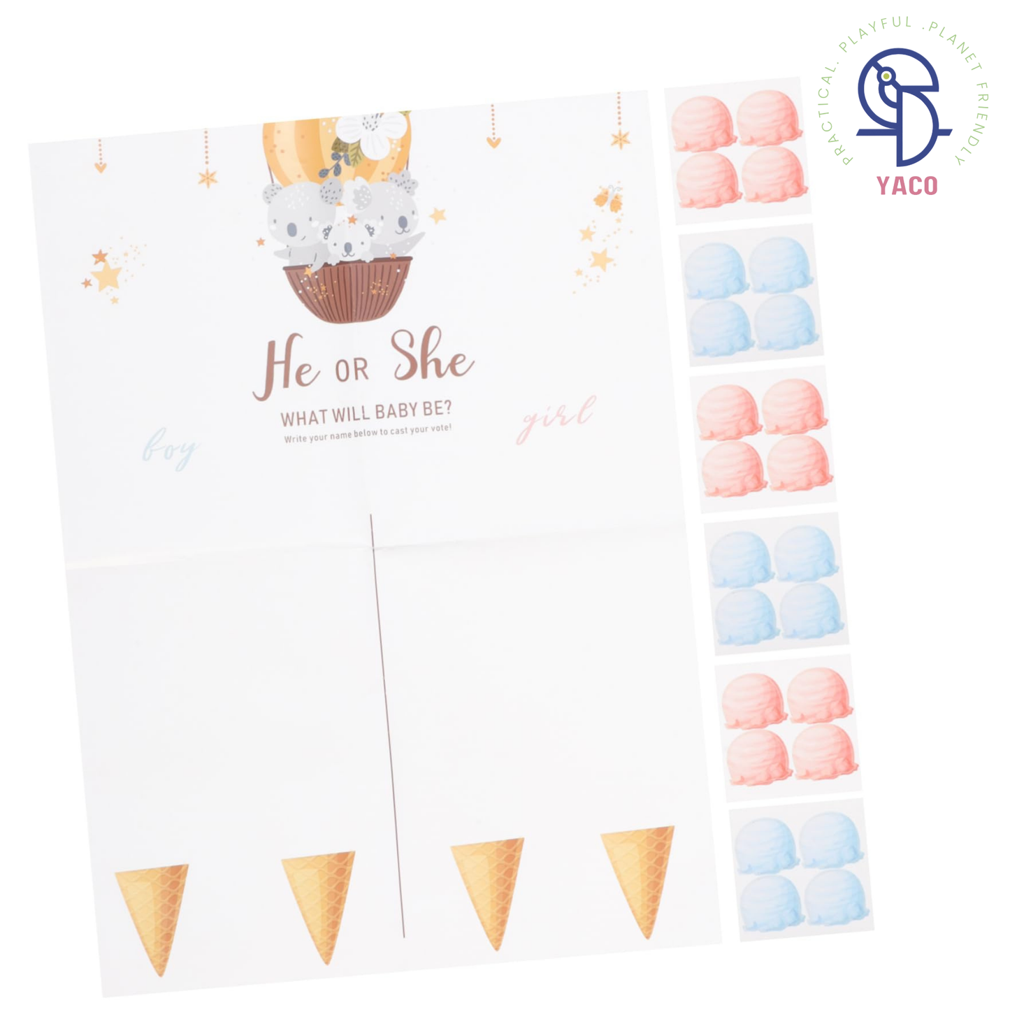Gender Reveal Voting Poster - Icecream