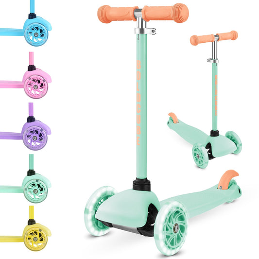 Bold Cube - Three Wheel Scooter Teeny - Mint - Age 3-6 | بولدكيوب - سكوتر صغير - ثلاث عجلات - أخضر - العمر 3-6
