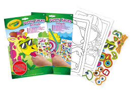 Crayola Color & Sticker, Assorted, Funny Faces People, Funny Faces Animals